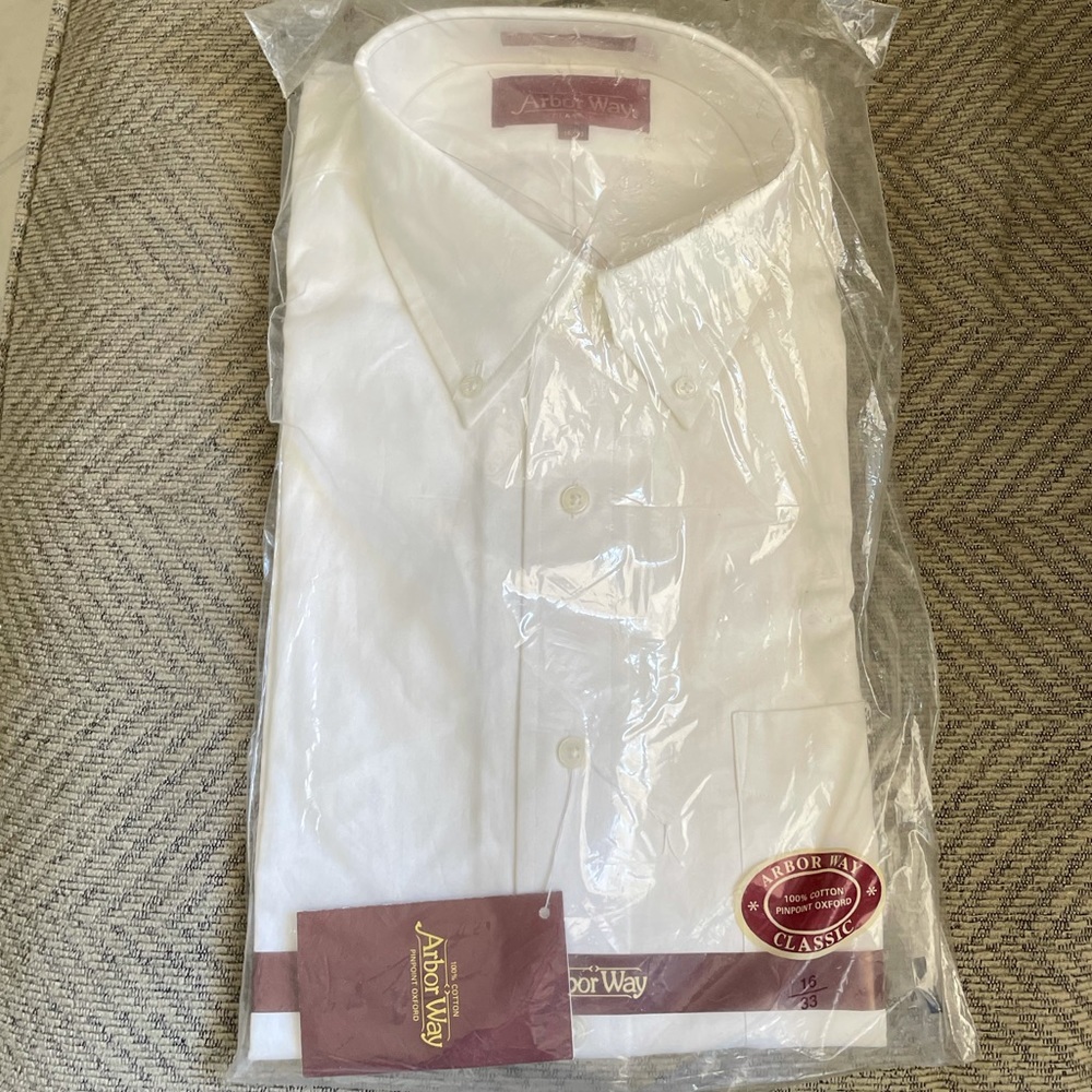 Arbor Way Pinpoint Oxford Ivory Shirt
